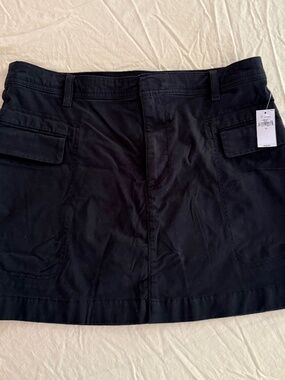 GAP Black Cotton Cargo Skirt Mini NWT size 12